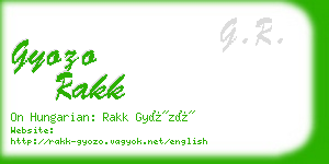 gyozo rakk business card